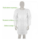 Avental Descartável Manga Longa TNT 30g Jaleco Branco